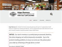 Tablet Screenshot of krippspharmacy.com